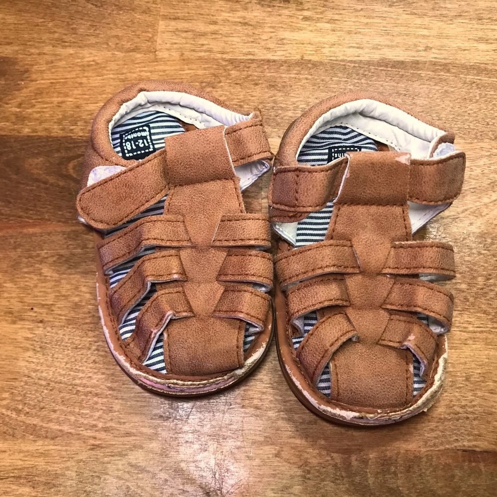 Baby Sandals PU Leather Rubber Sole Non-Slip Toddler Sandals